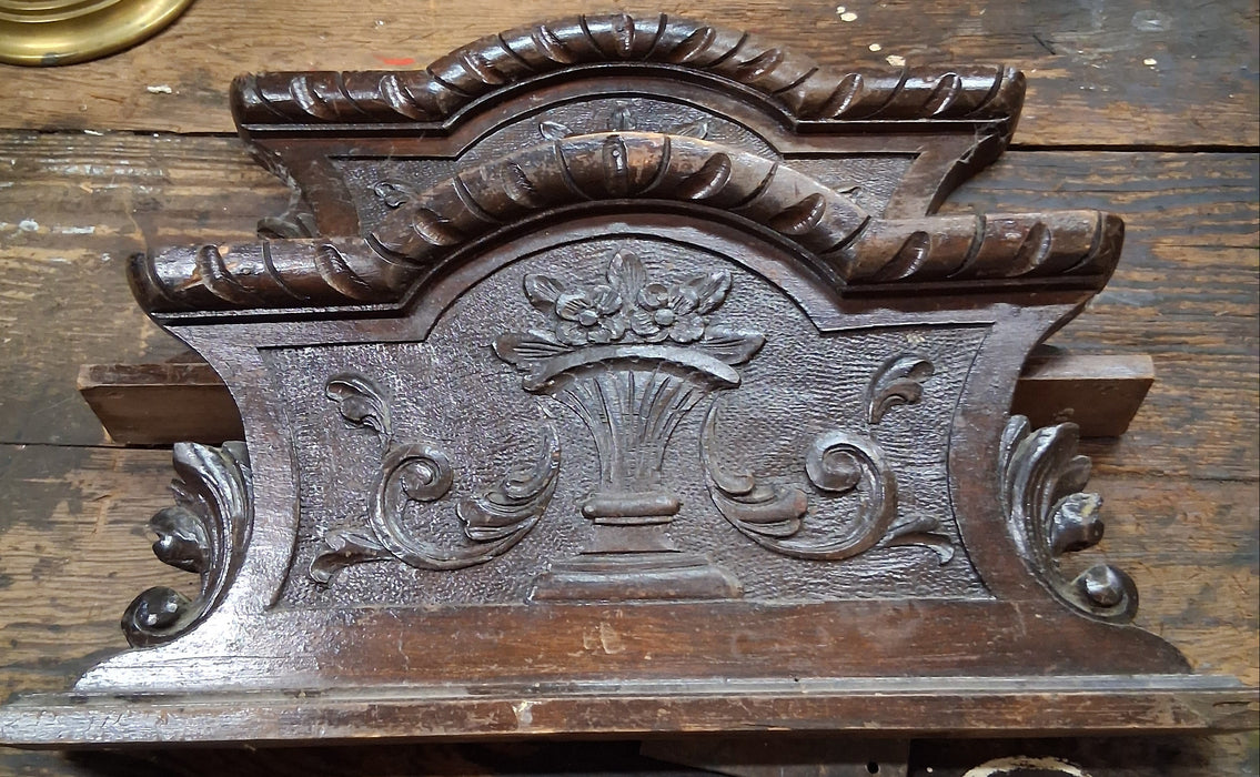 PAIR OF CARVED BACK SPLASHES