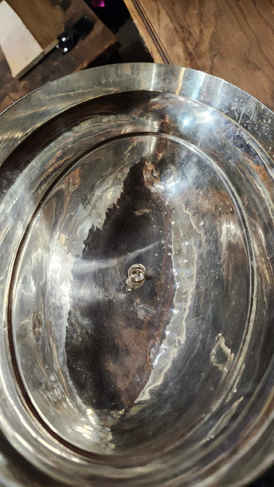 SILVER PLATED OVAL DOME