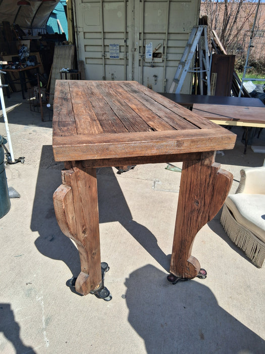 LONG BAR HEIGHT RUSTIC TABLE
