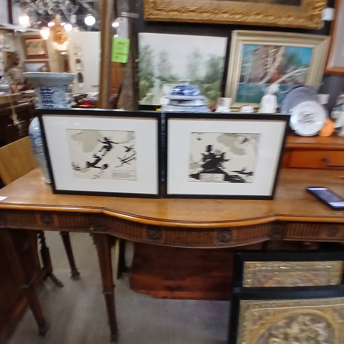 PAIR OF BEATRIX SHERMAN FRAMED NURSERY RHYME PRINTS
