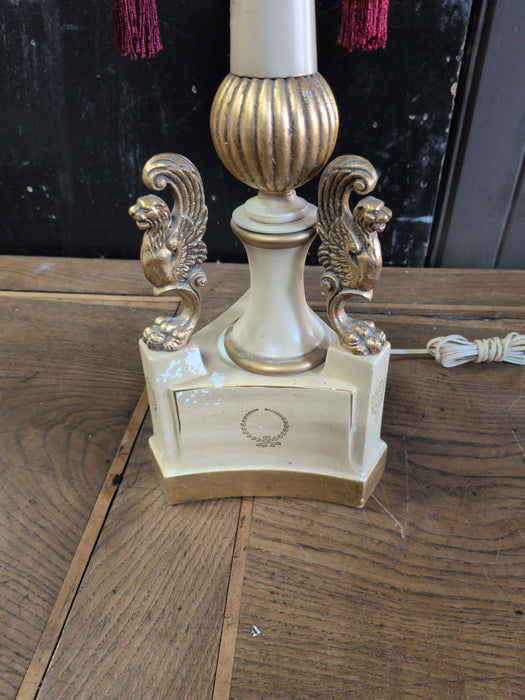 TALL LAMP WITH GRIFFINS