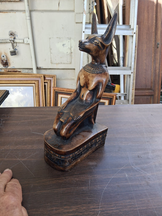 RESIN STATUE OF EGYPTIAN GOD ANUBIS