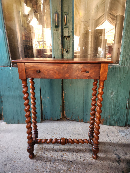 SMALL MAHOGANY BARLEY TWIST CONSOLE AS FOUND