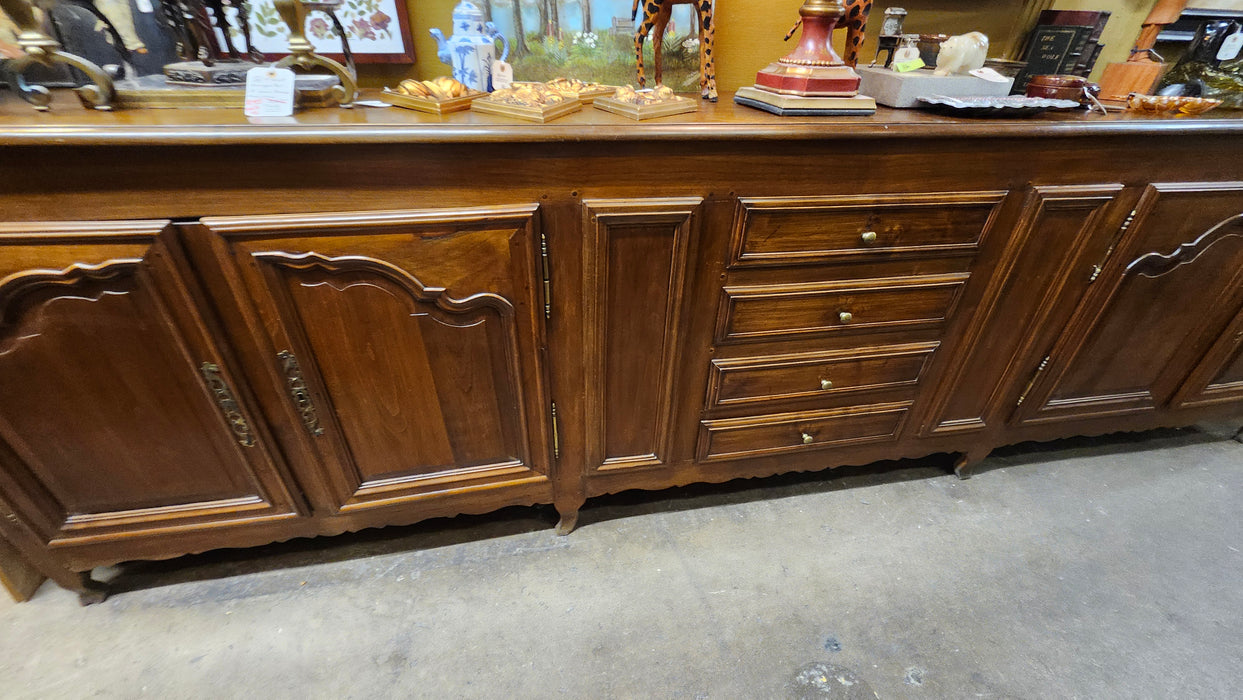 VERY LONG CHERRY FRENCH COUNTRY SIDEBOARD