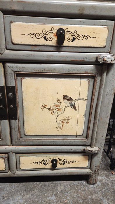 GRAY SMALL CHINESE CABINET
