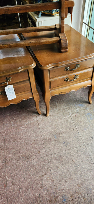 VINTAGE PAIR OF COUNTRY FRENCH END TABLES