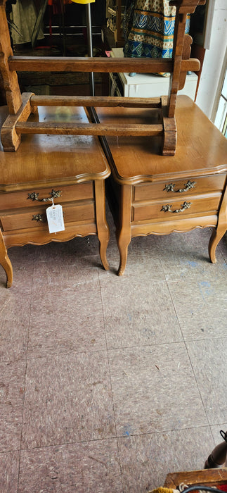 VINTAGE PAIR OF COUNTRY FRENCH END TABLES