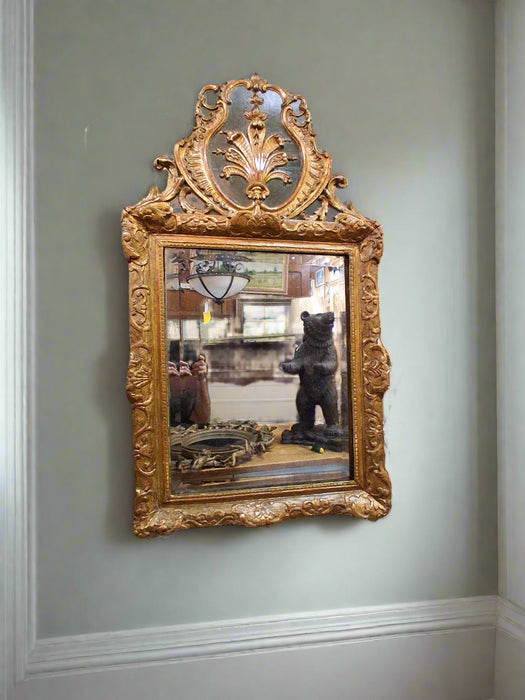 ORNATE GILT FRAMED BEVELED GLASS MIRROR
