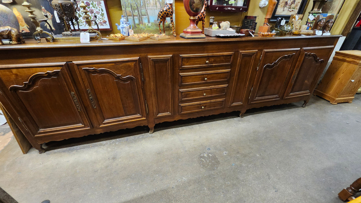 VERY LONG CHERRY FRENCH COUNTRY SIDEBOARD