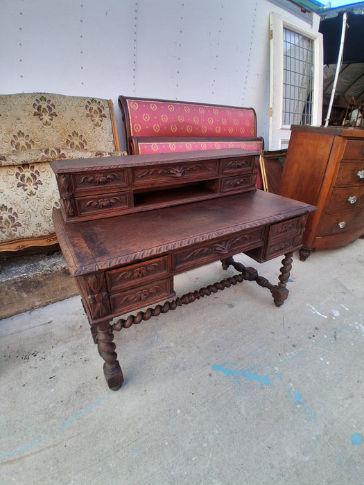 LOUIS XIII BARLEY TWIST OAK DESK