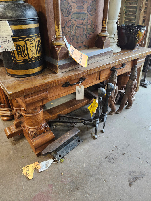 SM..RUSTIC OAK CONSOLE
