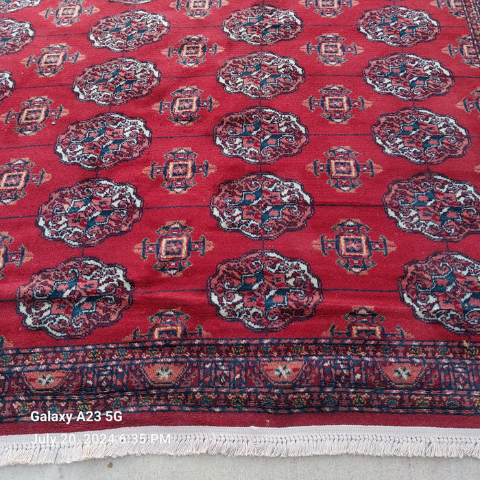 LARGE HAND TIED RED HAMADAN RUG