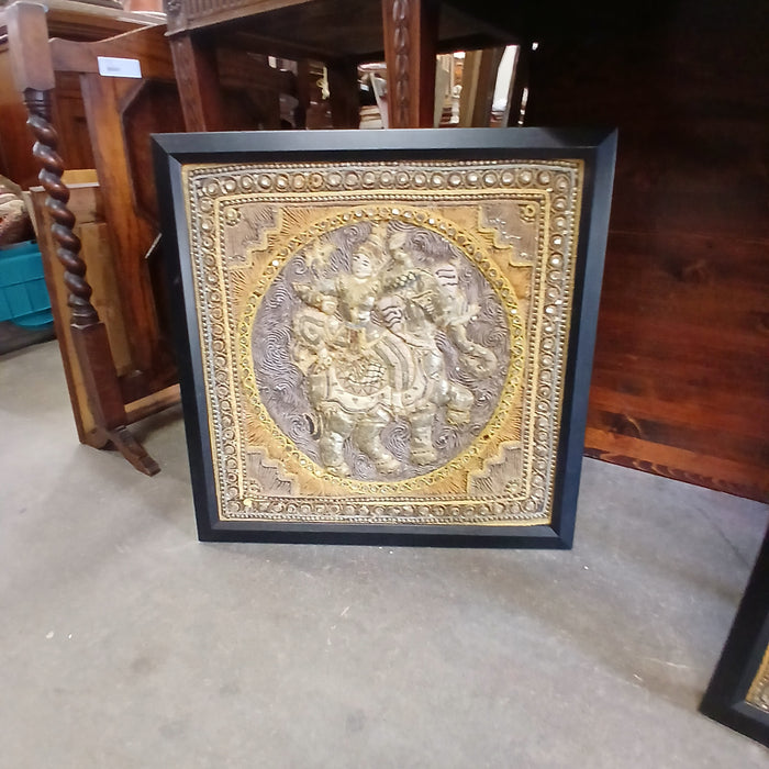 FRAMED KALAGA WITH ELEPHANT AND RIDER