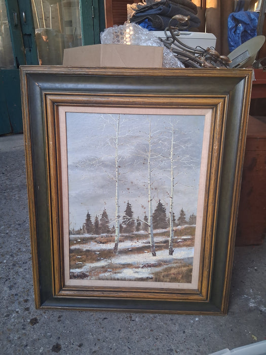 MID CENTURY LANDSCAPE OF ASPEN TREES