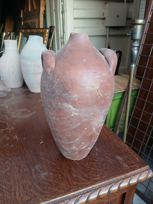 TERRA COTTA WINE PITCHER WITH TWO HANDLES