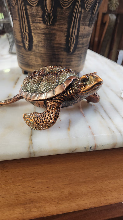 BRONZE JEWELED SEA TURTLE BOX