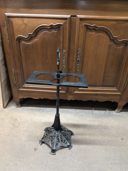 BLACK IRON ART DECO SMOKING STAND - AS FOUND