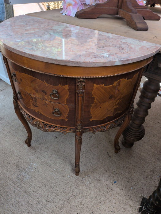 LOUIS XV SMALL DEMI LUNE CHEST OR CONSOLE