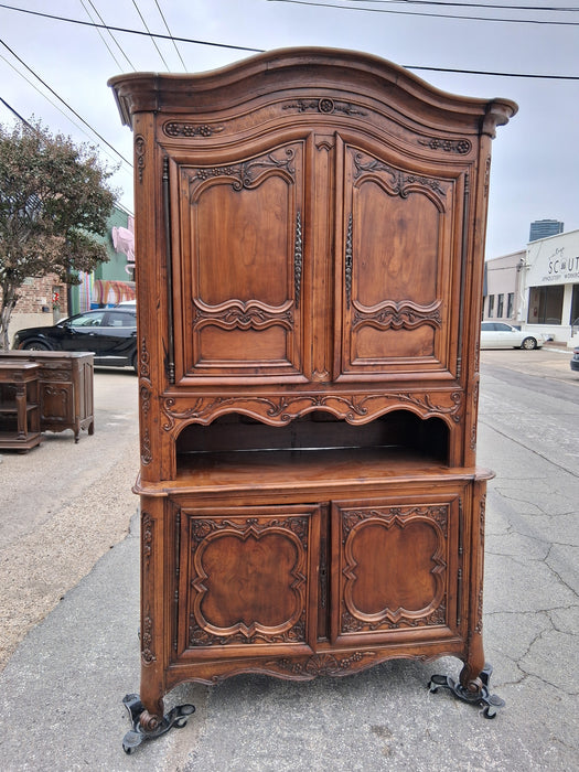 CARVED LOUIS XV WALNUT BUFFET DEUS CORPS