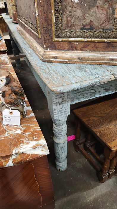 BLUE PAINTED FARM TABLE