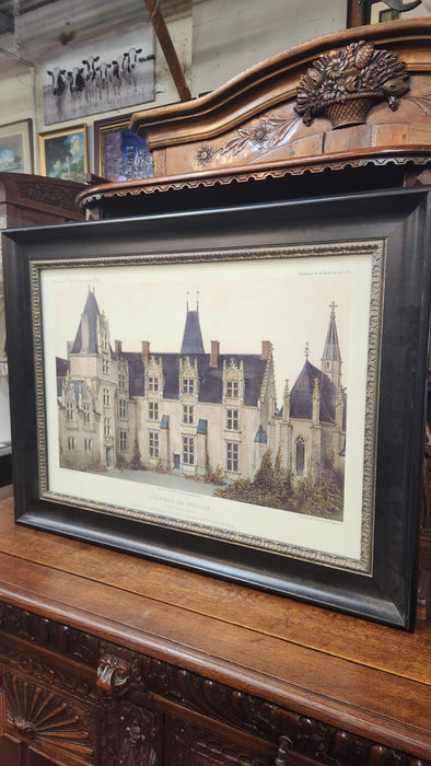 LARGE  CHATEAU PRINT- NOT OLD