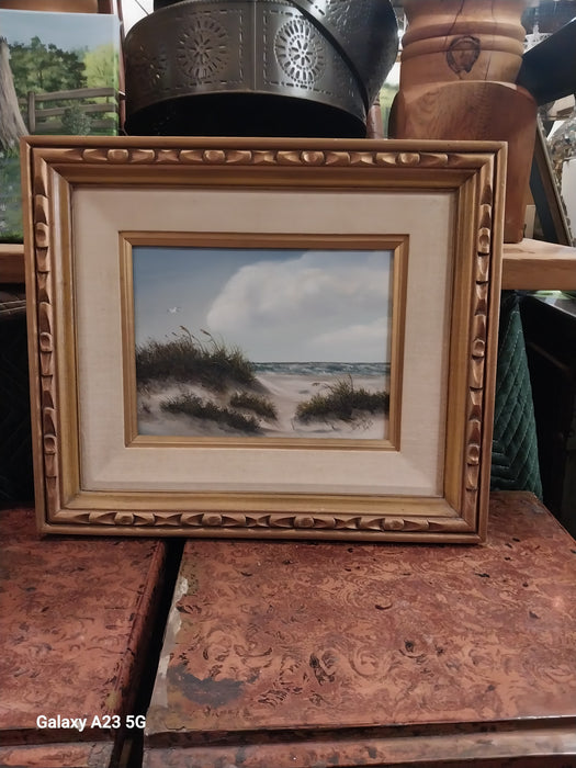 FRAMED PLAIN AIR  SEASCAPE OIL PAINTING
