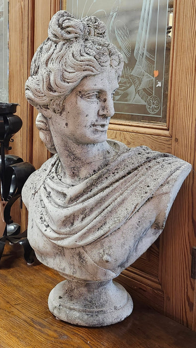 CONCRETE BUST OF  MAN