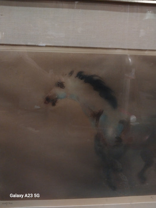 PASTEL PRINT OF A HORSE-SIGNED AND NUMBERED