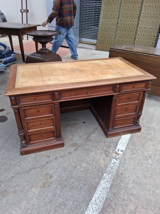 HENRI II LEATHER TOP DESK