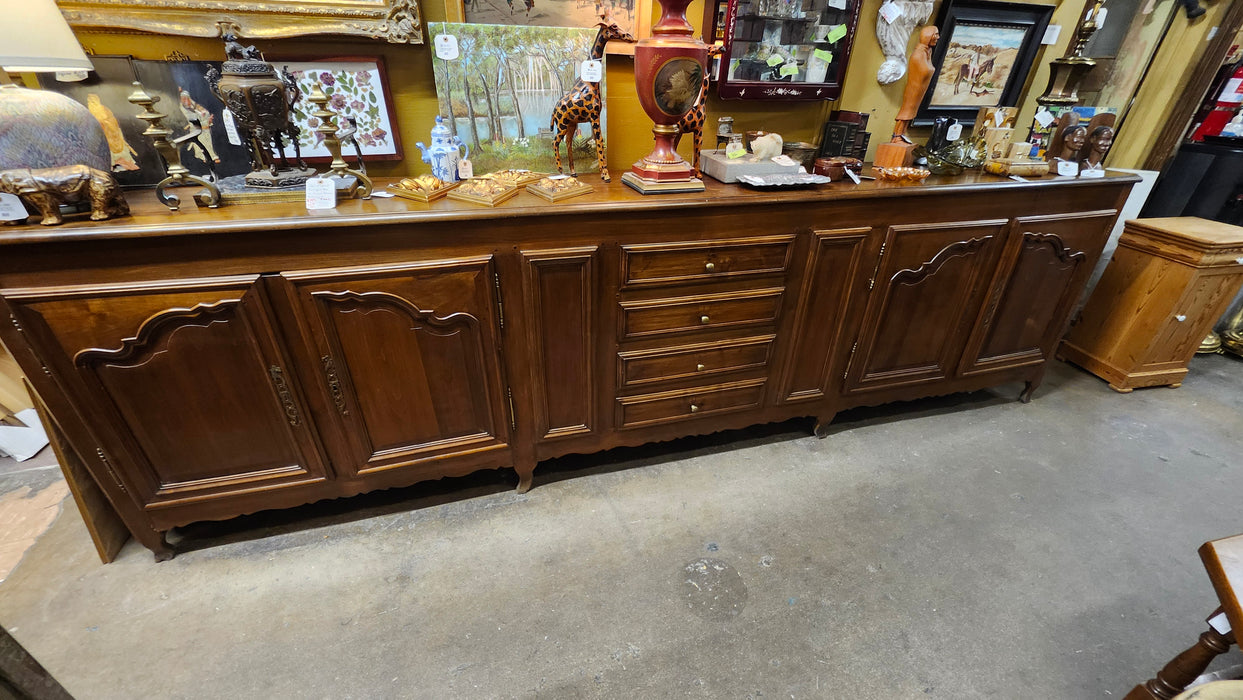 VERY LONG CHERRY FRENCH COUNTRY SIDEBOARD