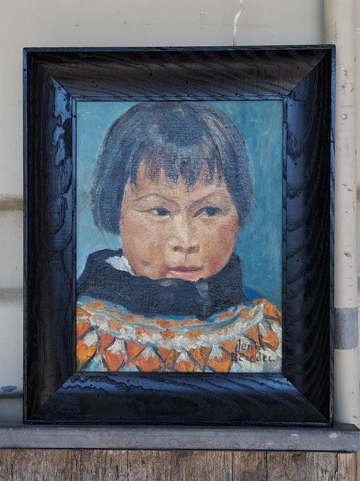 CHINESE GIRL OIL PAINTING