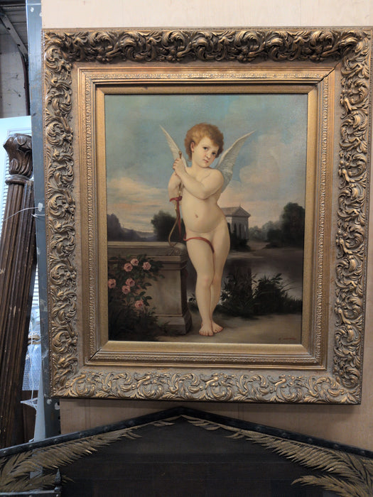 LARGE FRAMED GICLEE OF A BOY ANGEL