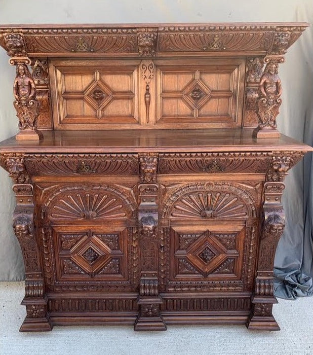 FIGURAL MECHELLIN SERVER WITH UPPER DRAWERS
