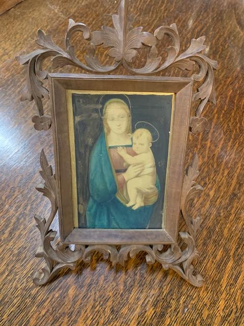 BLACK FOREST FRAME WITH MARY AND JESUS