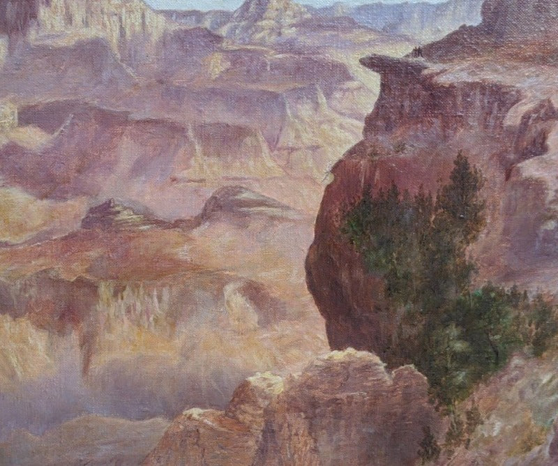 UNFRAMED OIL PAINTING OF WESTERN CANYON