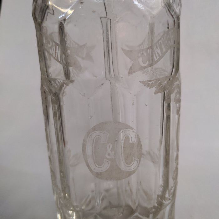 ETCHED GLASS SELTZER BOTTLE