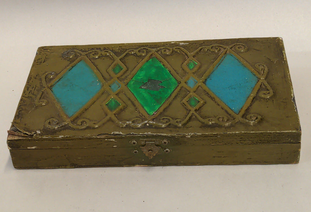 VINTAGE GREEN DOMINO SET