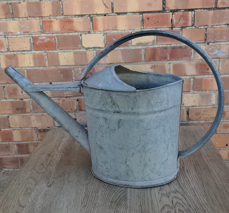 GALVANIZED TIN WATERING CAN WITH SHOWER SPOUT