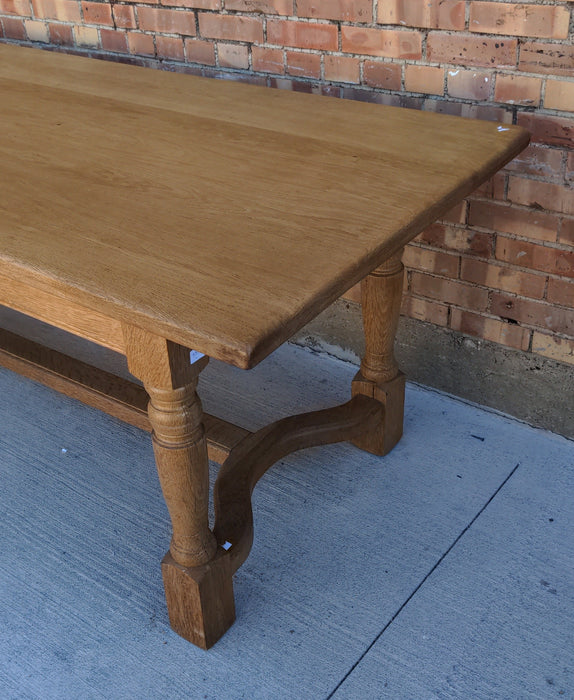 LIGHT OAK TURN LEG FARM TABLE