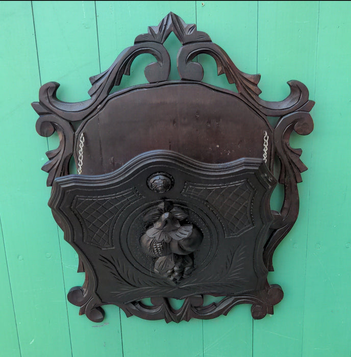 BLACK FOREST FRUIT AND NUT CARVED WALL POCKET