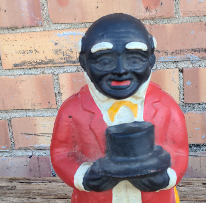 CAST IRON BLACK MEMORABILIA OLD  MAN BANK