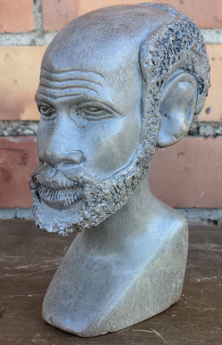 SOAPSTONE CARVED BUST FROM SOUTH AFRICA