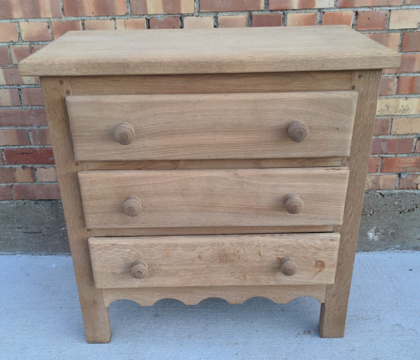 RAW OAK RUSTIC 3 DRAWER CHEST