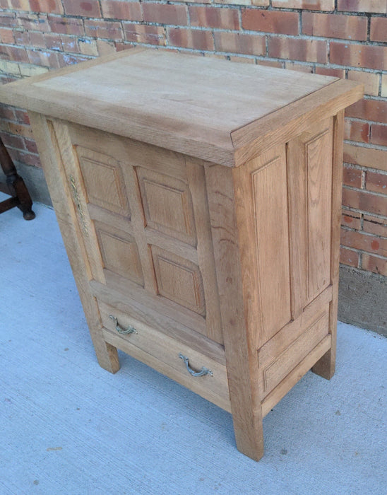 RAW OAK PANELED JAM CUPBOARD