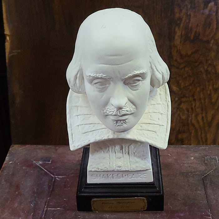 LARGE PLASTER BUST OF SHAKESPEARE MARKED GOEBEL'S COMPANY