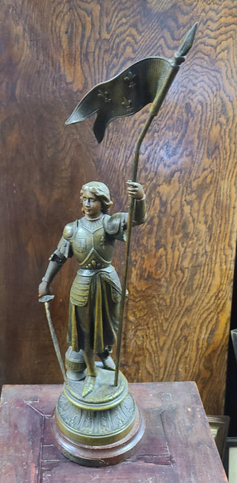 SPELTER JOAN OF ARC STATUE