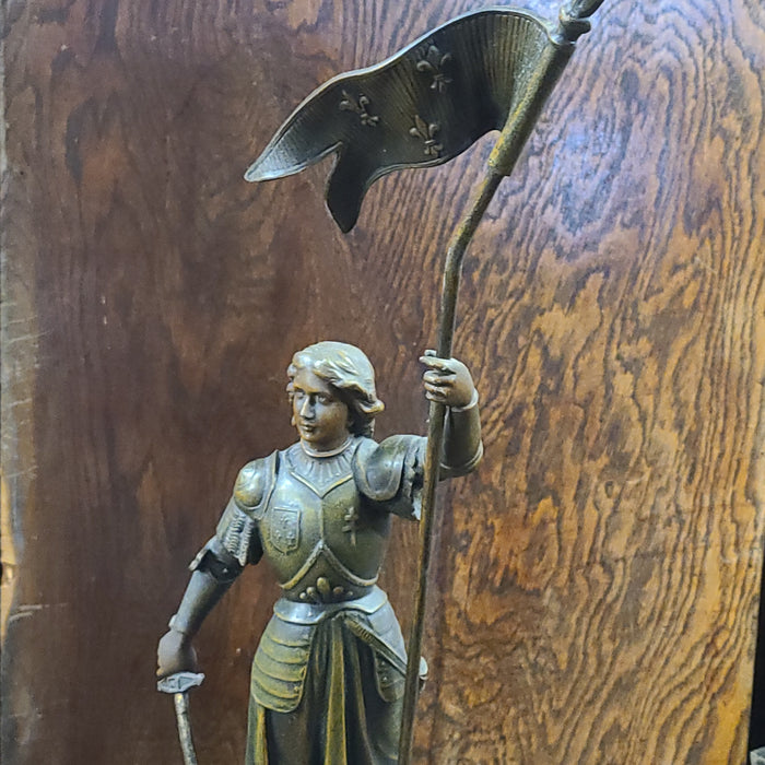 SPELTER JOAN OF ARC STATUE