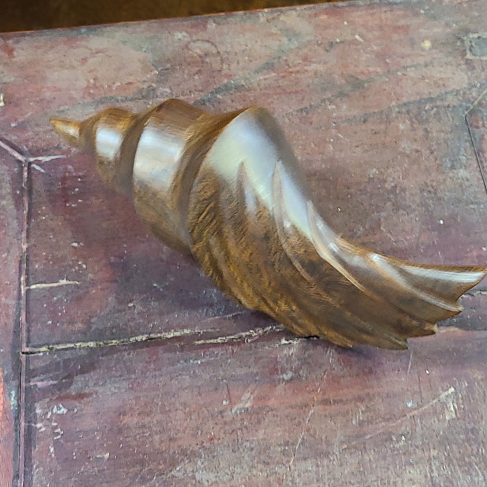 CARVED DARK WOOD SHELL