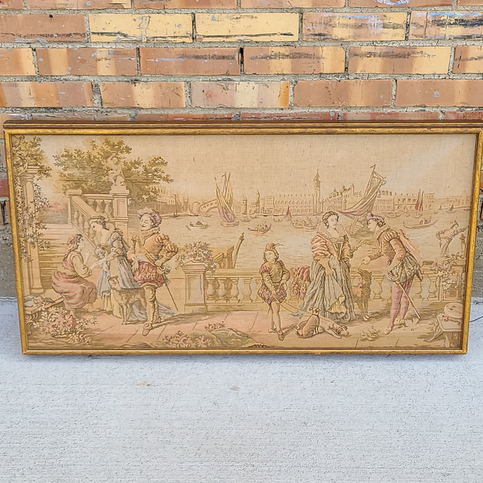 GOLD FRAMED HORIZONTAL TAPESTRY