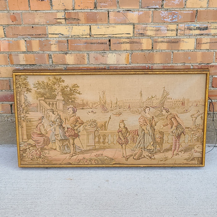 GOLD FRAMED HORIZONTAL TAPESTRY